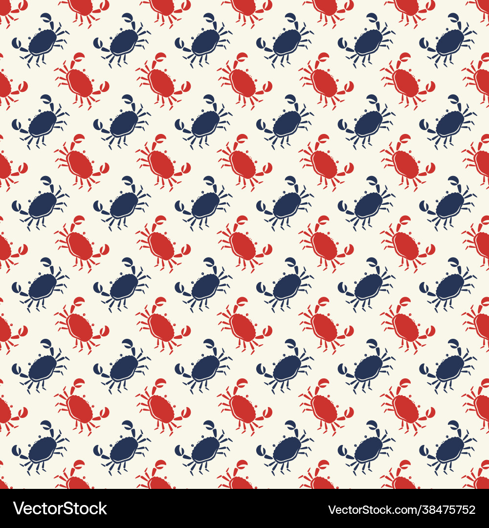Seamless pattern with crabs Seamless pattern with crabs vector image