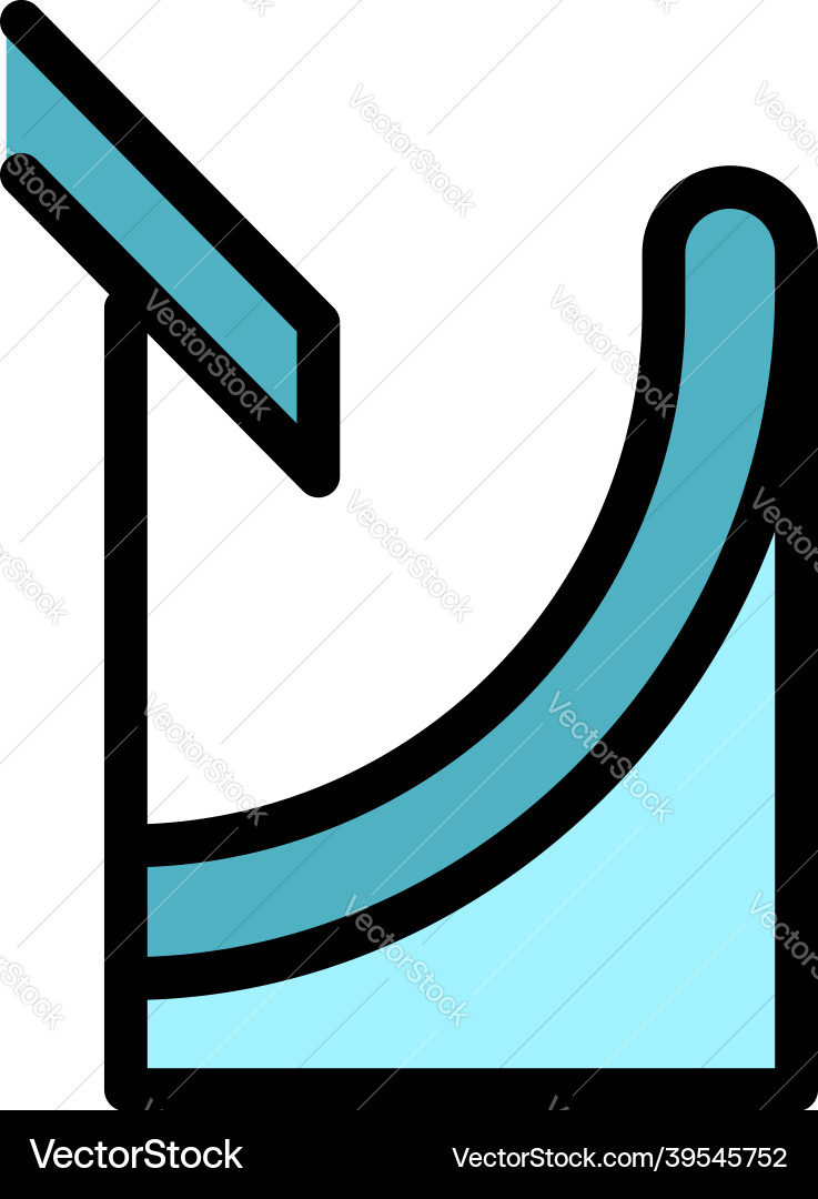 Structure gutter icon color outline Structure gutter icon color outline vector image