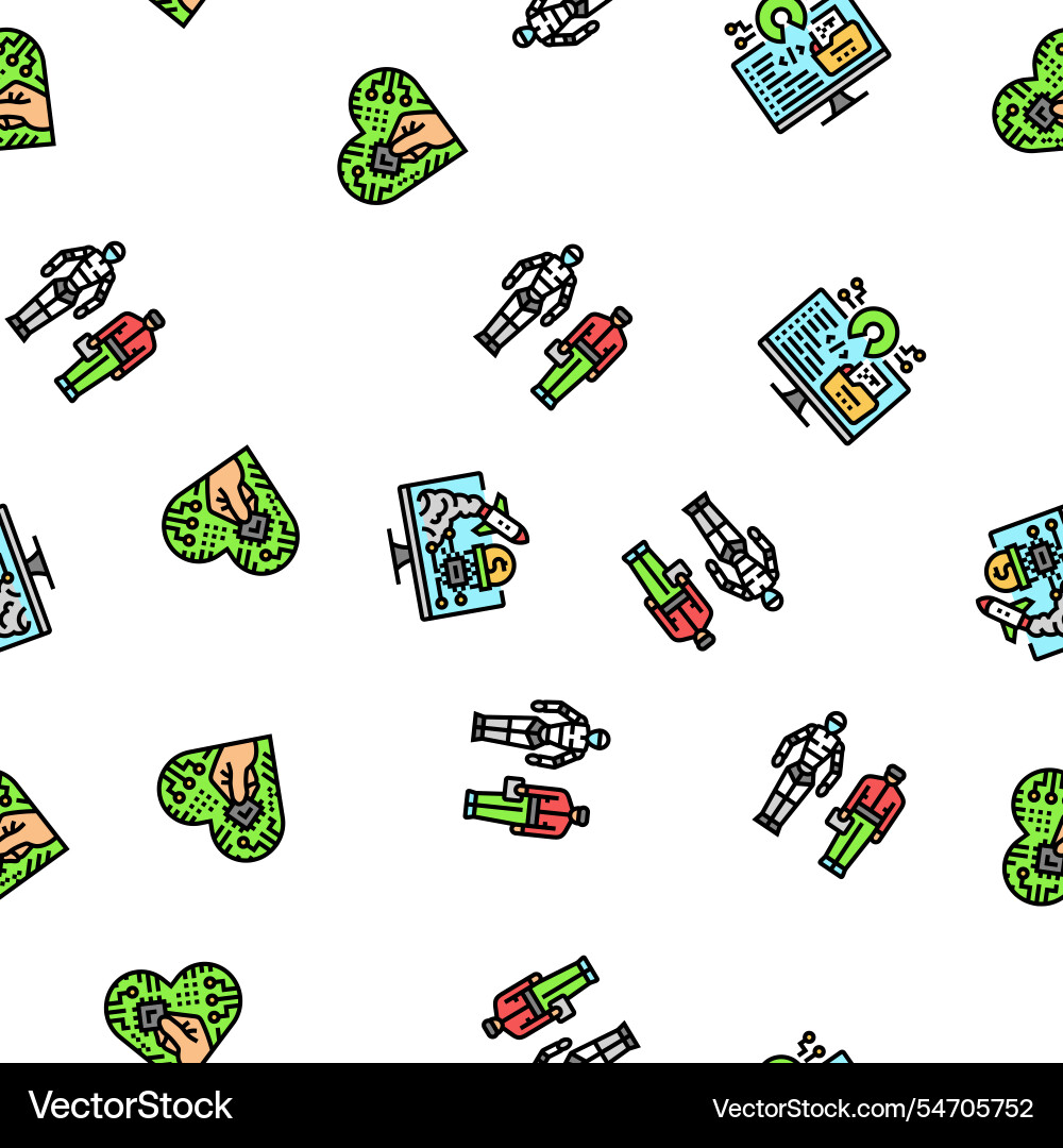 Tech enthusiast geek nerd man seamless pattern Tech enthusiast geek nerd man seamless pattern vector image