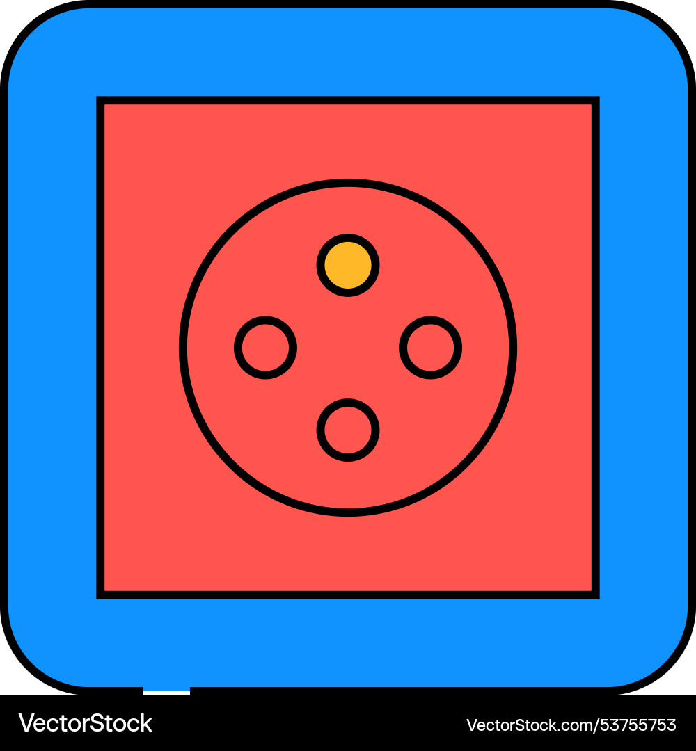 Cee 7 5 socket icon color Vector Image