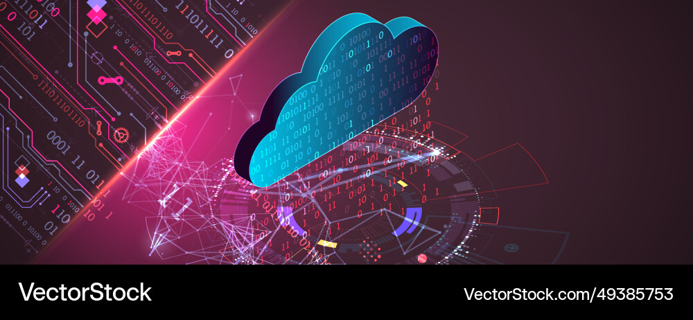 Cloud computing conceptabstract connection Cloud computing conceptabstract connection vector image