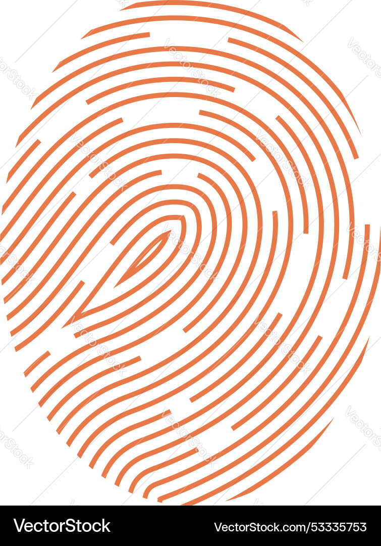 Fingerprint showing unique identity access granted Fingerprint showing unique identity access granted vector image