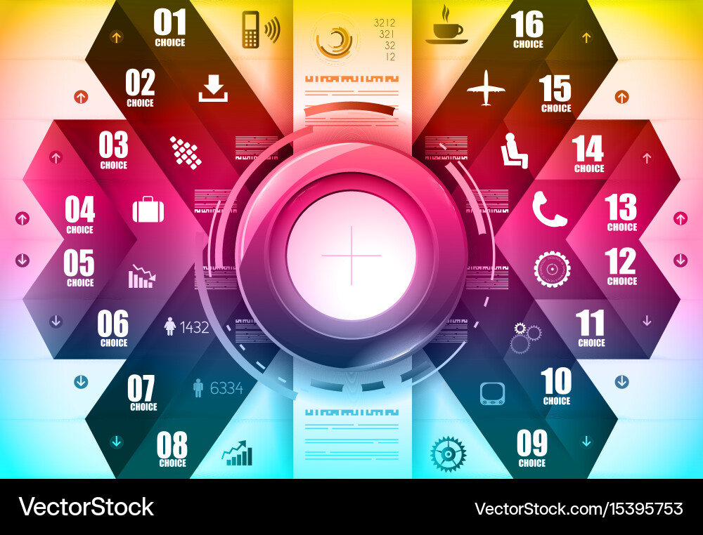 Infograph template with multiple choices vector image