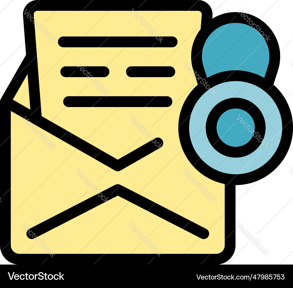 Mail overview icon flat Mail overview icon flat Vector Image