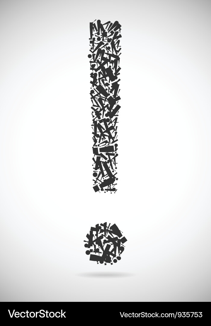 Multiple Exclamation Marks Vector Image