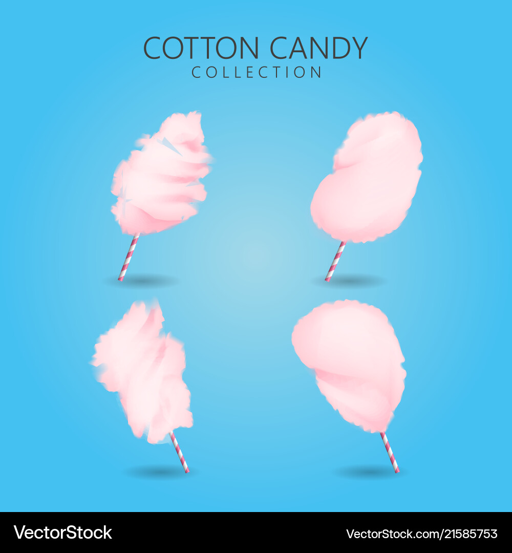 Pink Cotton Candy Sweet Treat Vector Image