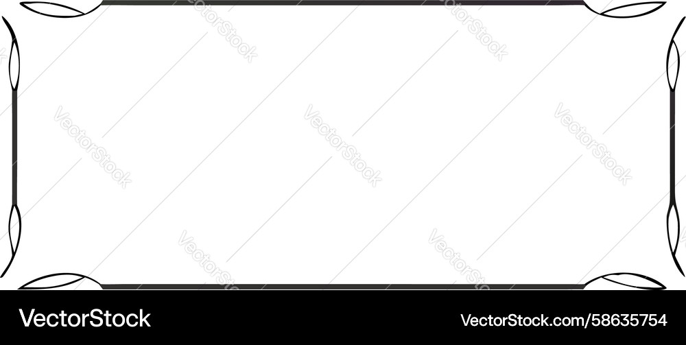 Basic Rectangular Border Frame Vector Image