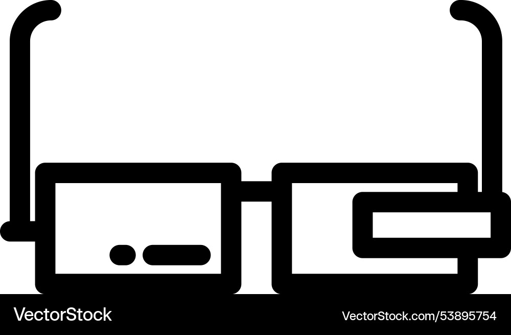 Googles icon thin linear style design isolated vector image