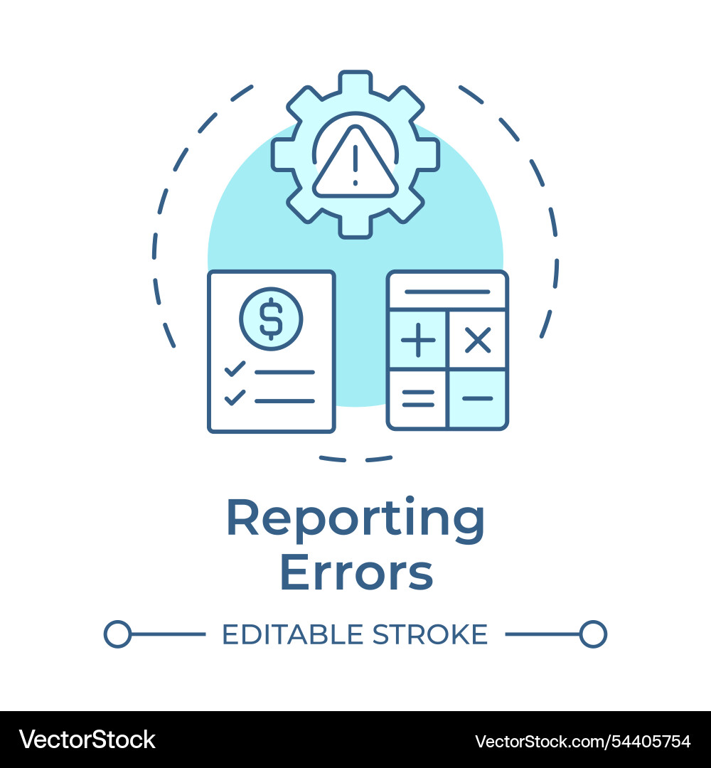 Reporting errors soft blue concept icon Reporting errors soft blue concept icon vector image
