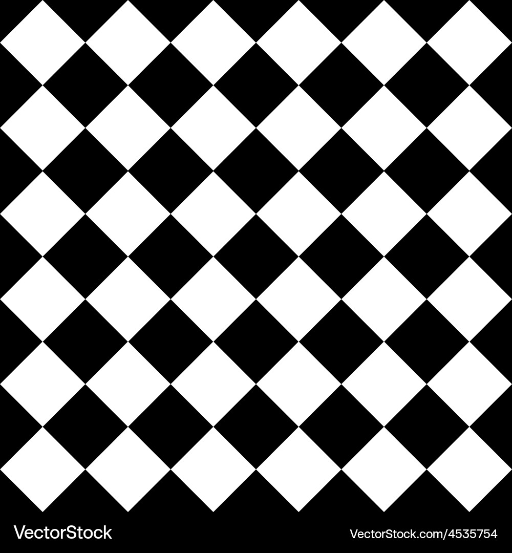 Seamless Diagonal Checkerboard Pattern vector image