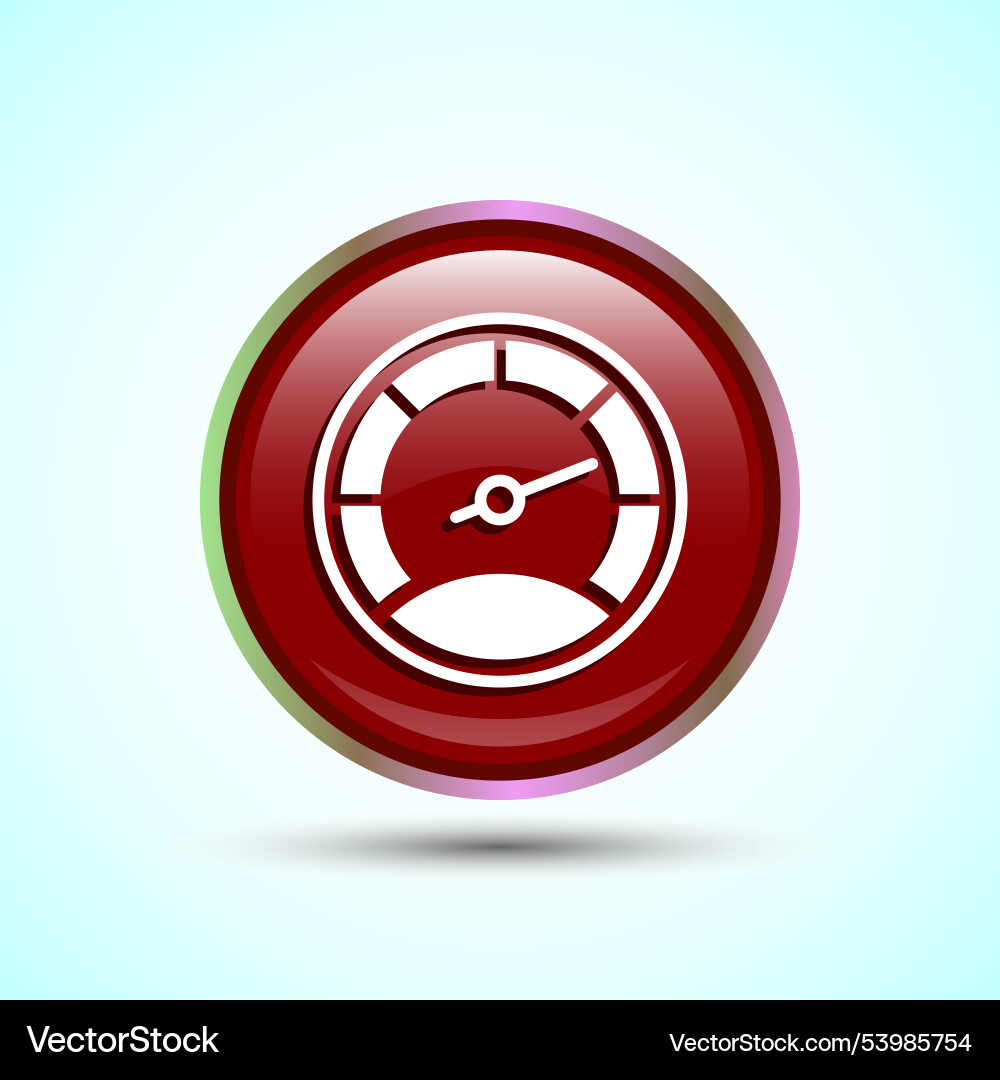 Speedometer icon design speed indicator sign Vector Image