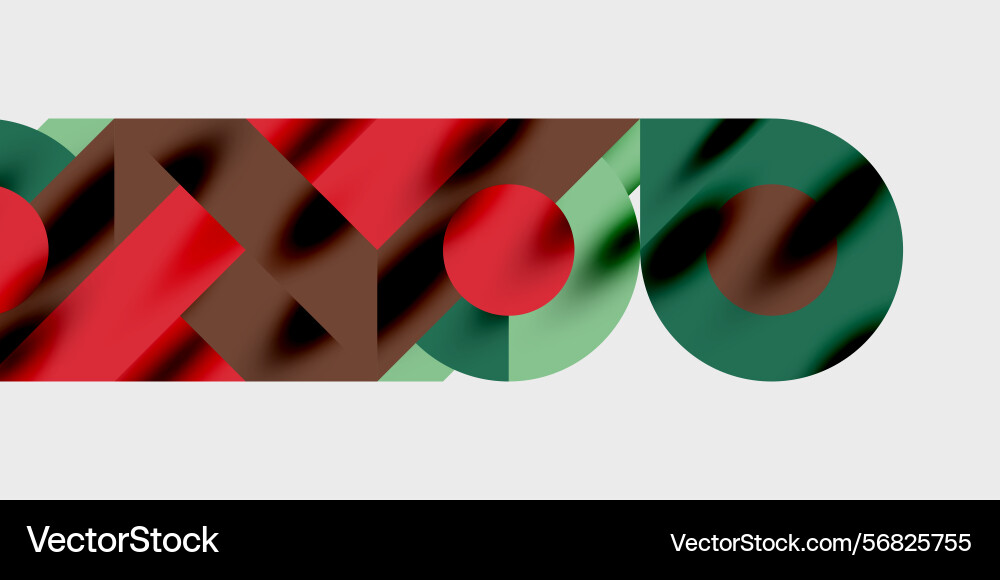 Abstract composition overlapping shapes circles Vector Image
