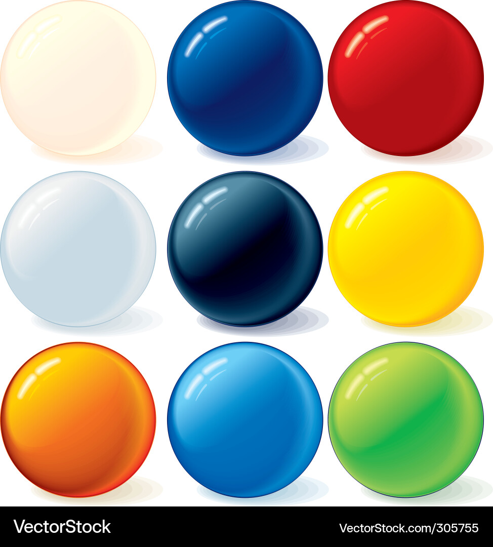 Ball Icon Set Royalty Free Vector Image - VectorStock