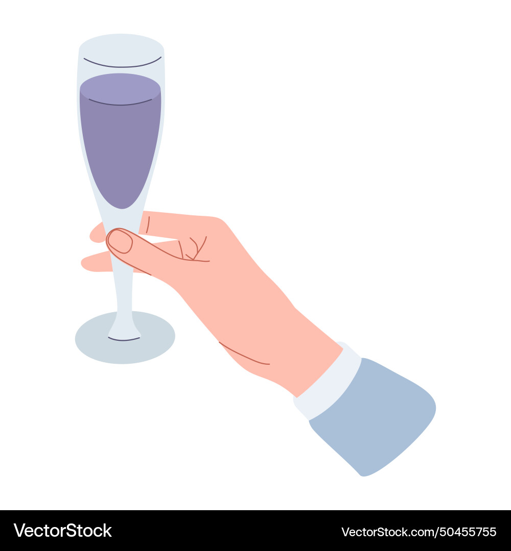 Drinks in hand Royalty Free Vector Image - VectorStock