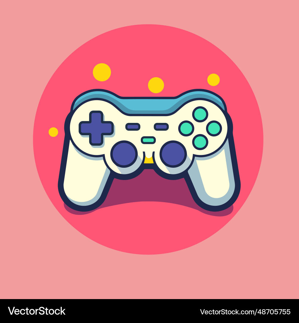 Gamepad icon in flat style game controller vector image