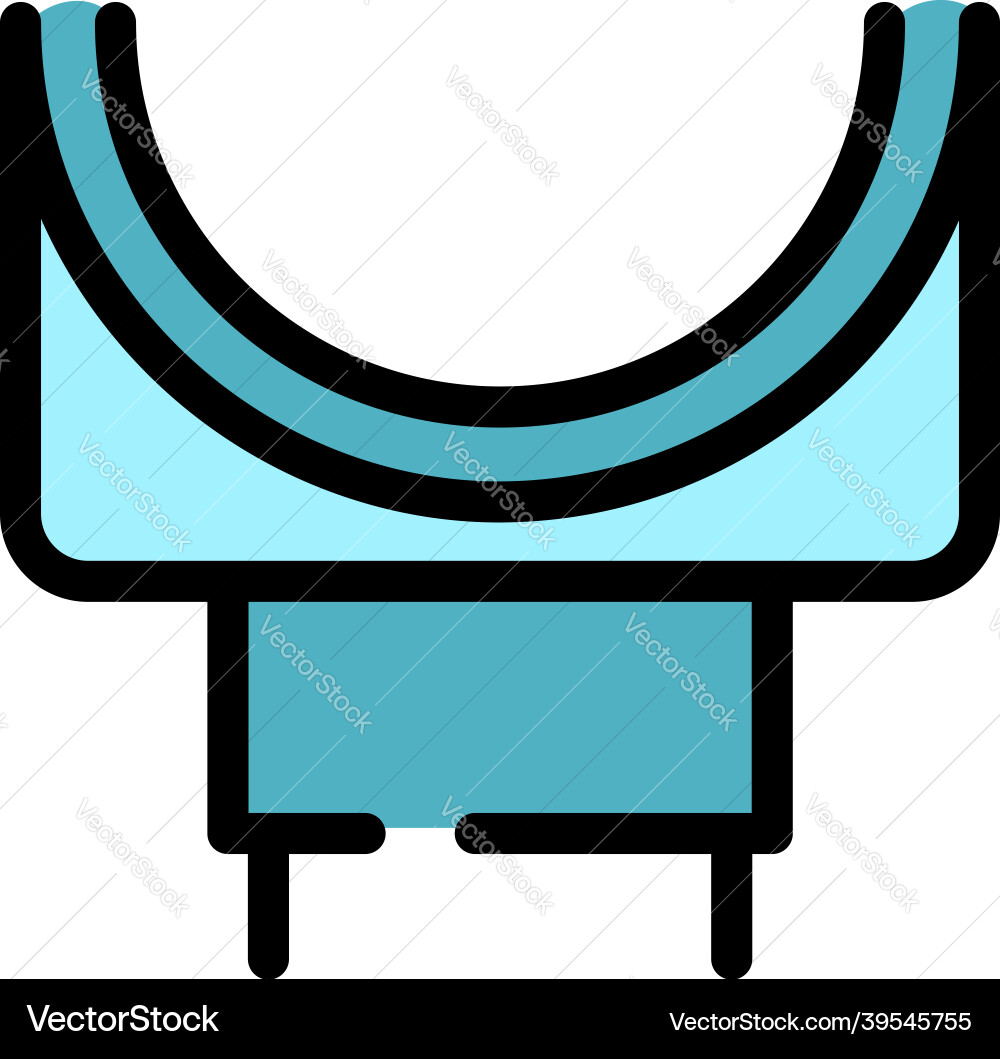 Pipeline gutter icon color outline Pipeline gutter icon color outline Vector Image
