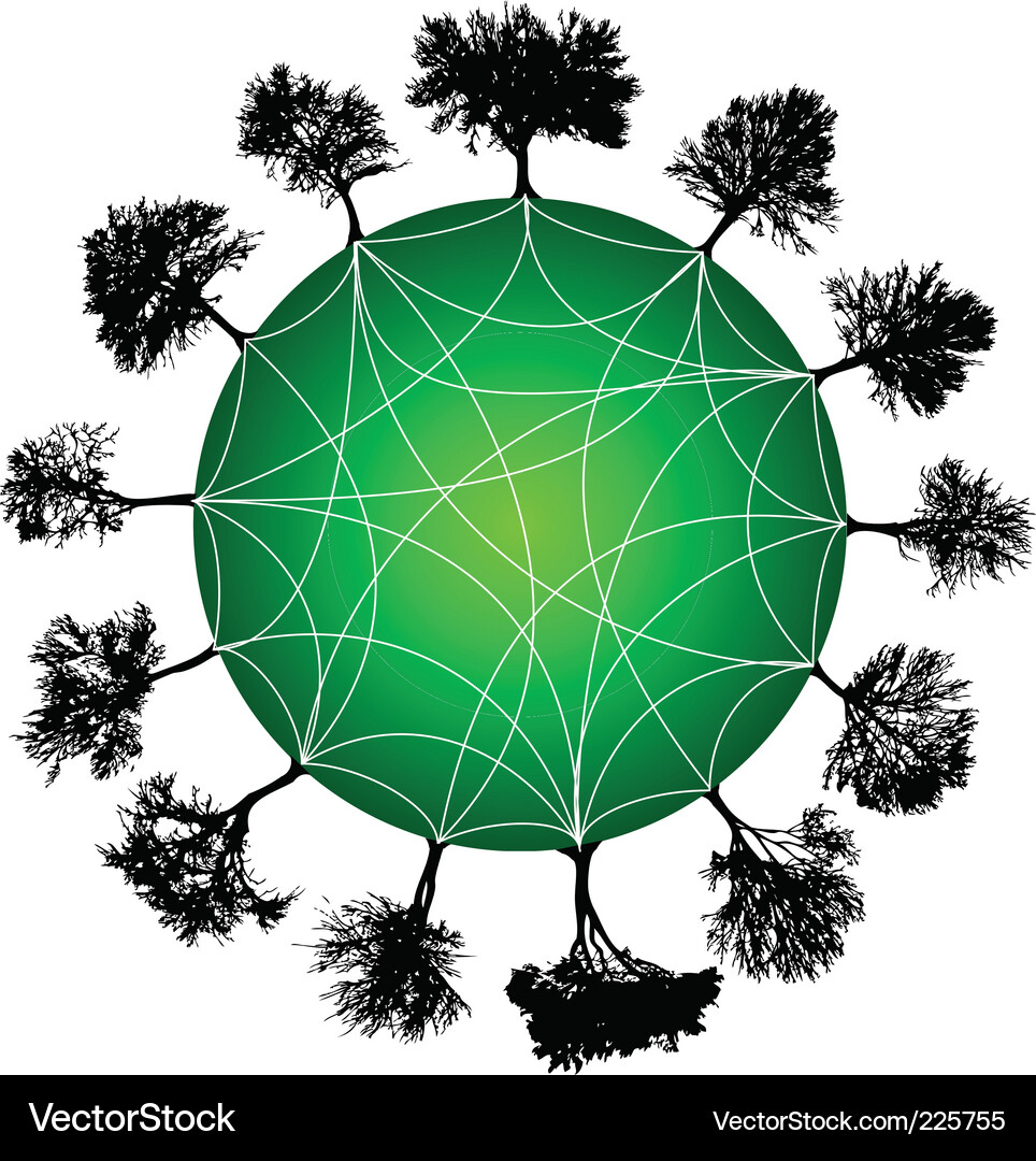 Tree planet Vector Image