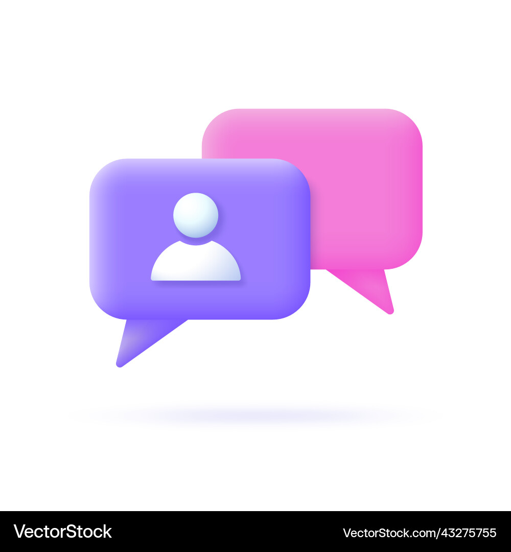 User notification 3d icon symbol of message User notification 3d icon symbol of message vector image