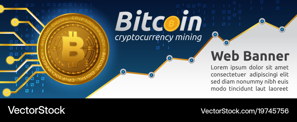 Bitcoin Blockchain Background vector image