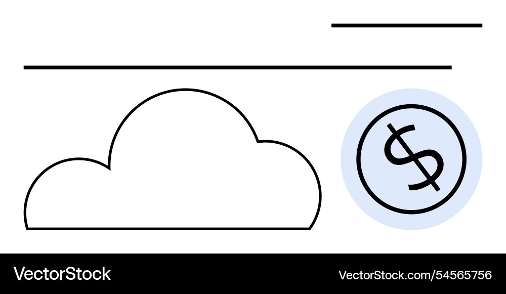 Cloud computing cost efficiency and financial Cloud computing cost efficiency and financial vector image