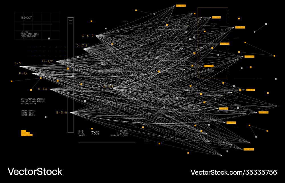 Complex Data Neural Network vector image