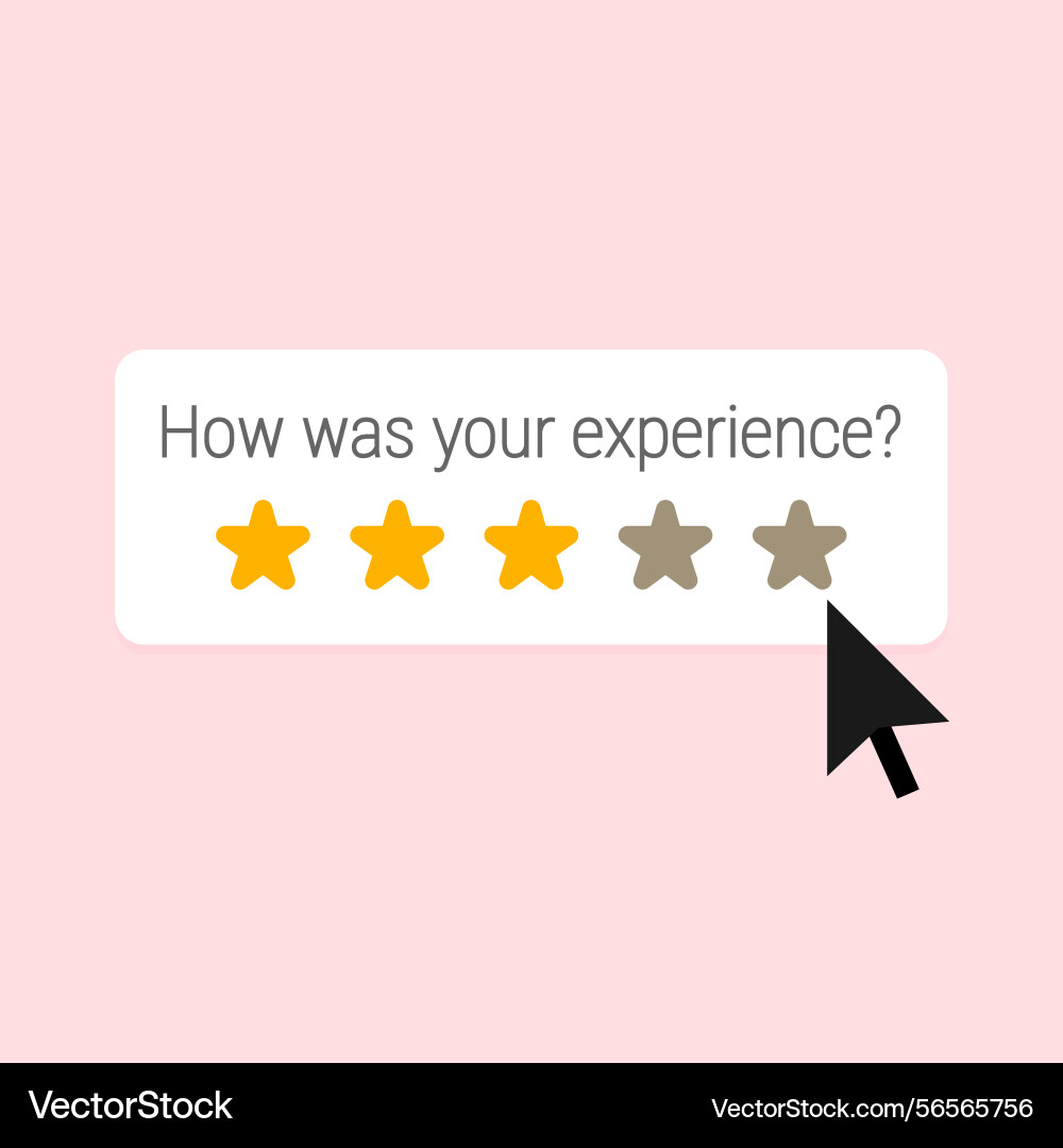 Customer experience rating with a mouse cursor Customer experience rating with a mouse cursor vector image