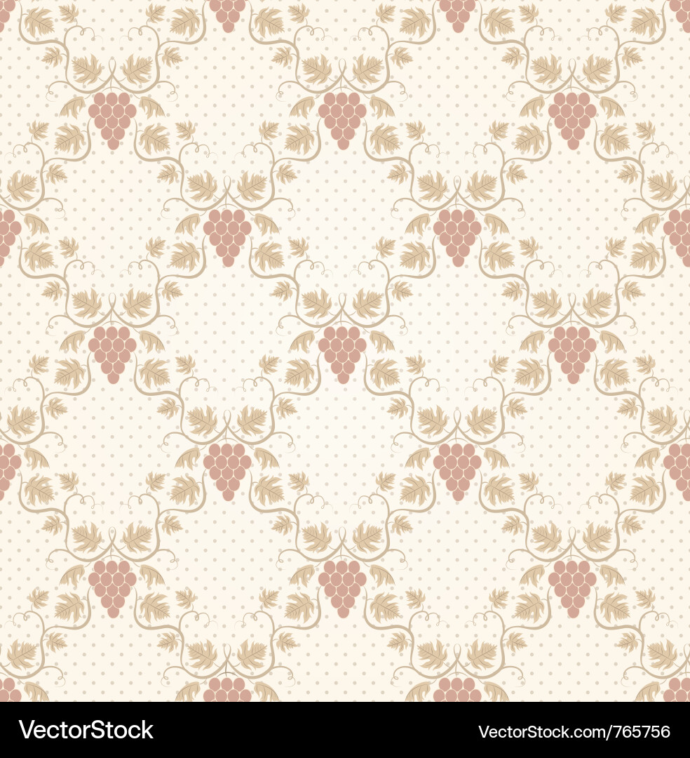 Elegant Grape Vine Pattern vector image