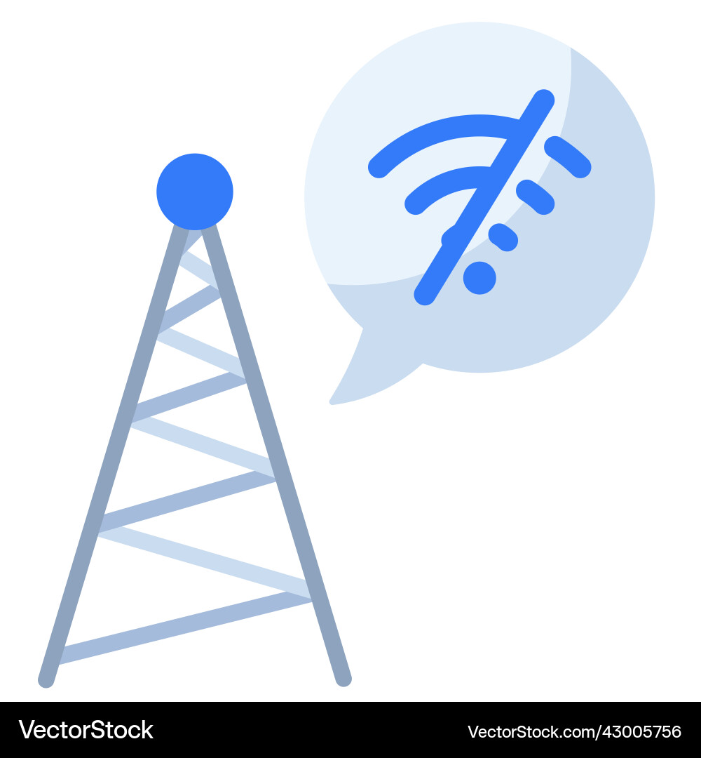 Signal wifi empty state single isolated icon Signal wifi empty state single isolated icon vector image