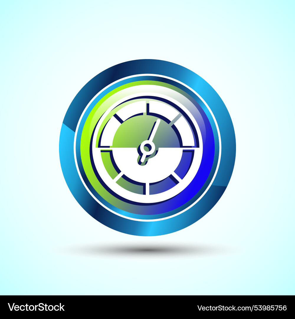 Speedometer icon design speed indicator sign Vector Image