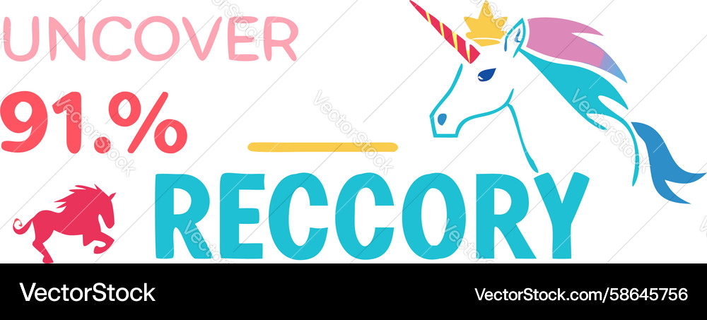 Unicorn Recovery Rate UI Vector Image