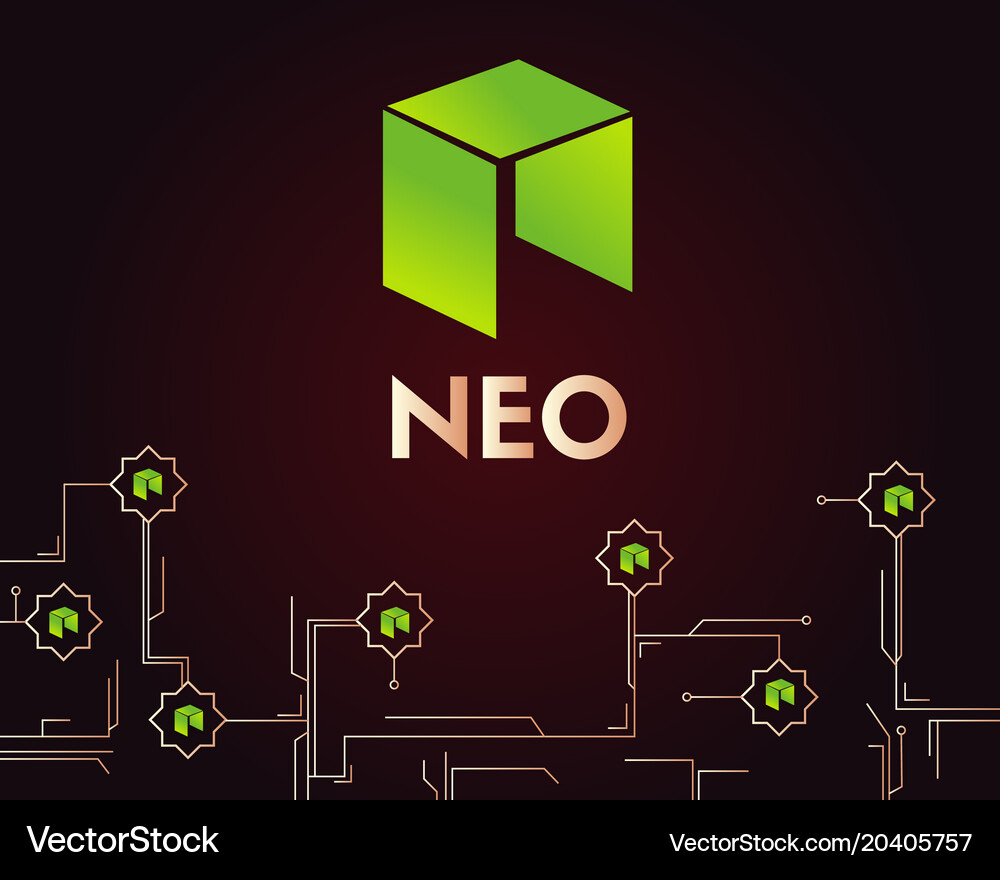 Cryptocurrency neo blockchain circuit style – Royalty-Free Vector |  VectorStock
