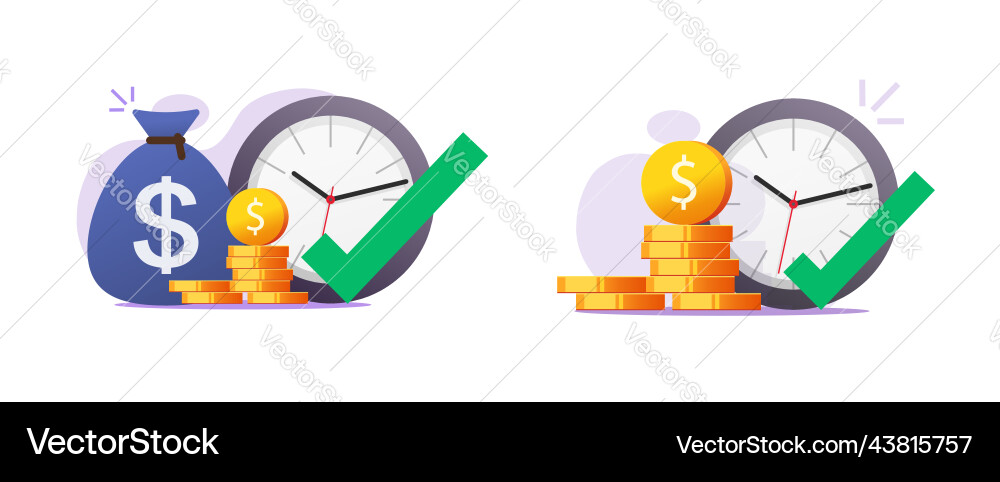 Geld investieren Zeit Icon Investitionen Handel Geld investieren Zeit Icon Investitionen Handel vektorbild