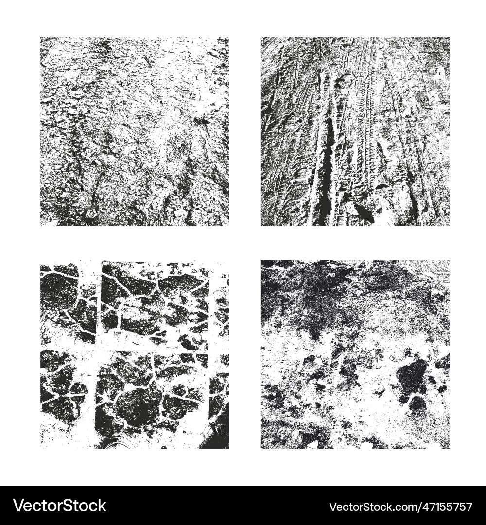 Set of grunge textures abstract halftone Vector Image