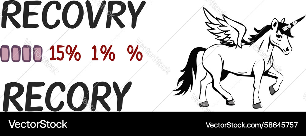 Unicorn Recovery Stats UI Vector Image