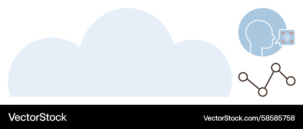 Cloud computing concept with voice-enabled Cloud computing concept with voice-enabled Vector Image