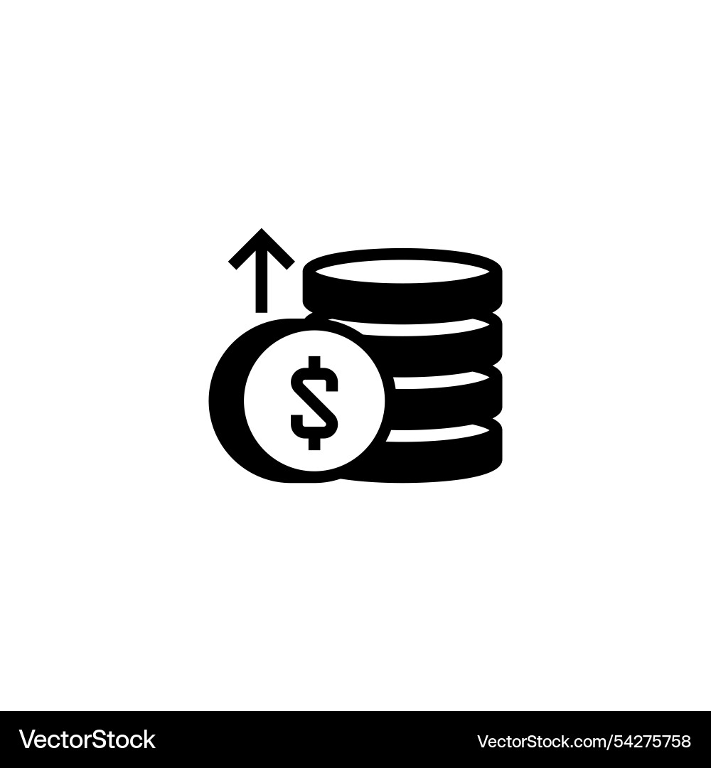 Coin stack line icon linear style sign for mobile Coin stack line icon linear style sign for mobile vector image