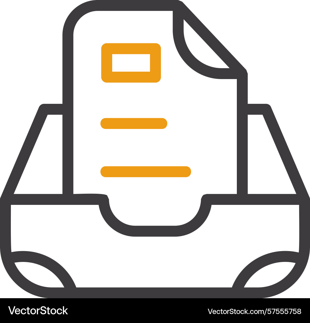 Inbox two color icon vector image