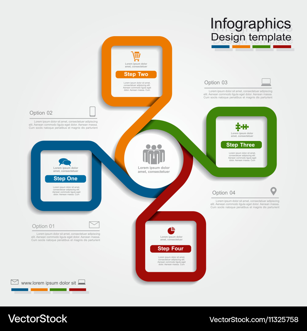 Infographic design with elements and icons Vector Image