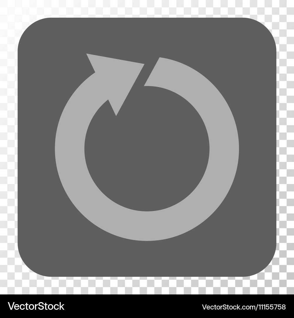 Rotate rounded square button Vector Image