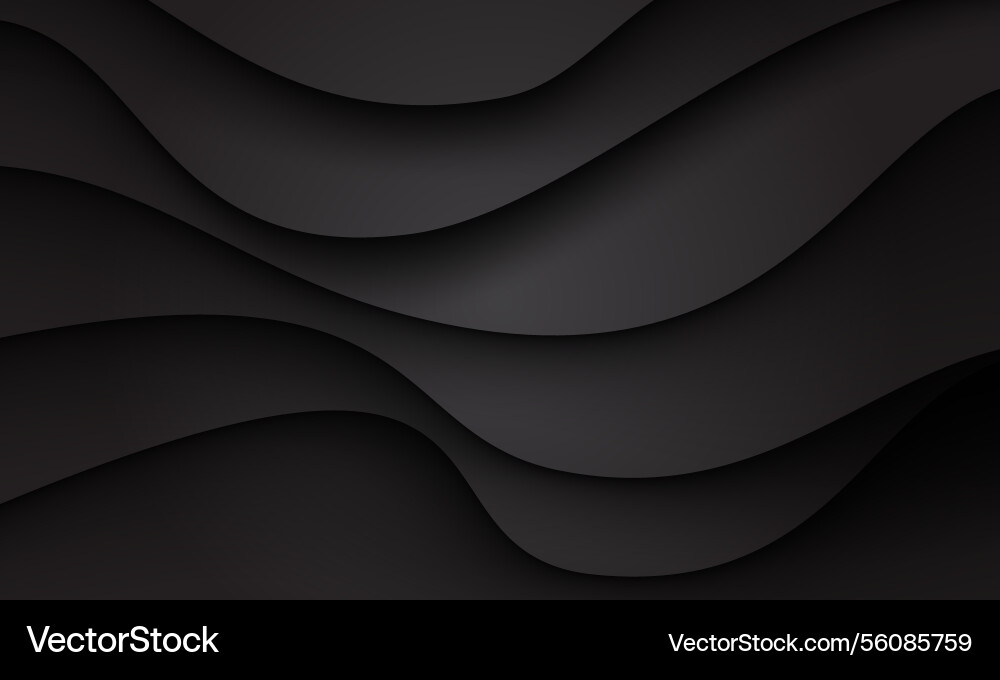 Abstract Black Curve Overlap vector image