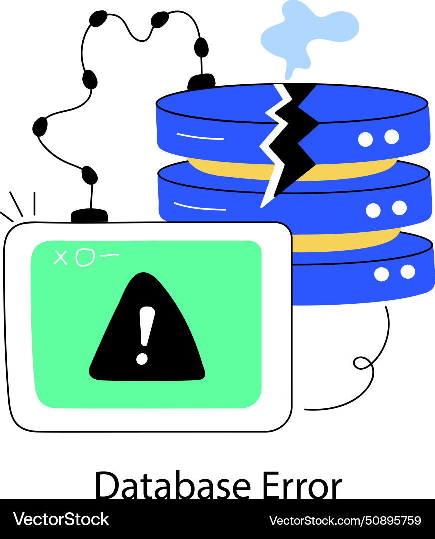 Database error vector image