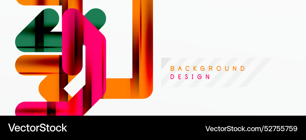 Dynamic colorful lines minimal abstract background Vector Image