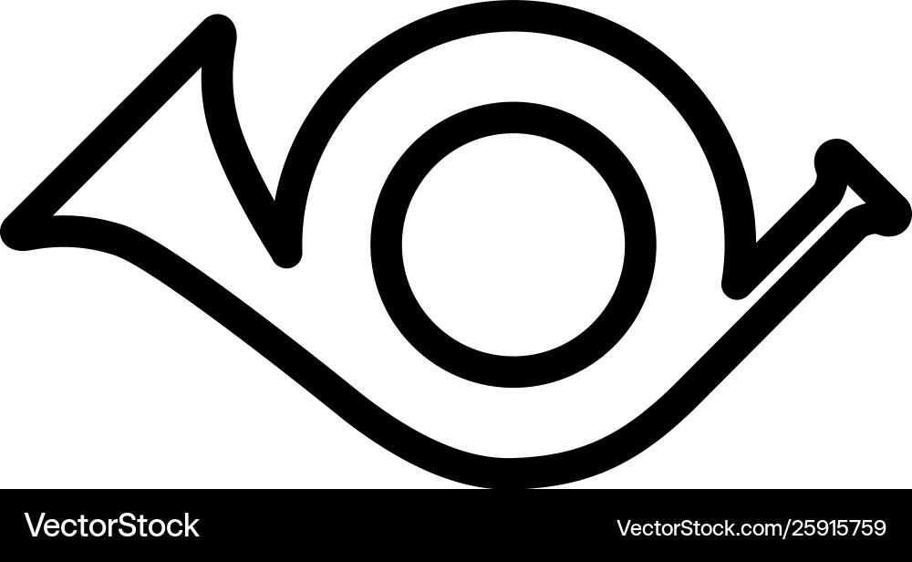 Shehnai line icon in flat style for apps ui Shehnai line icon in flat style for apps ui vector image