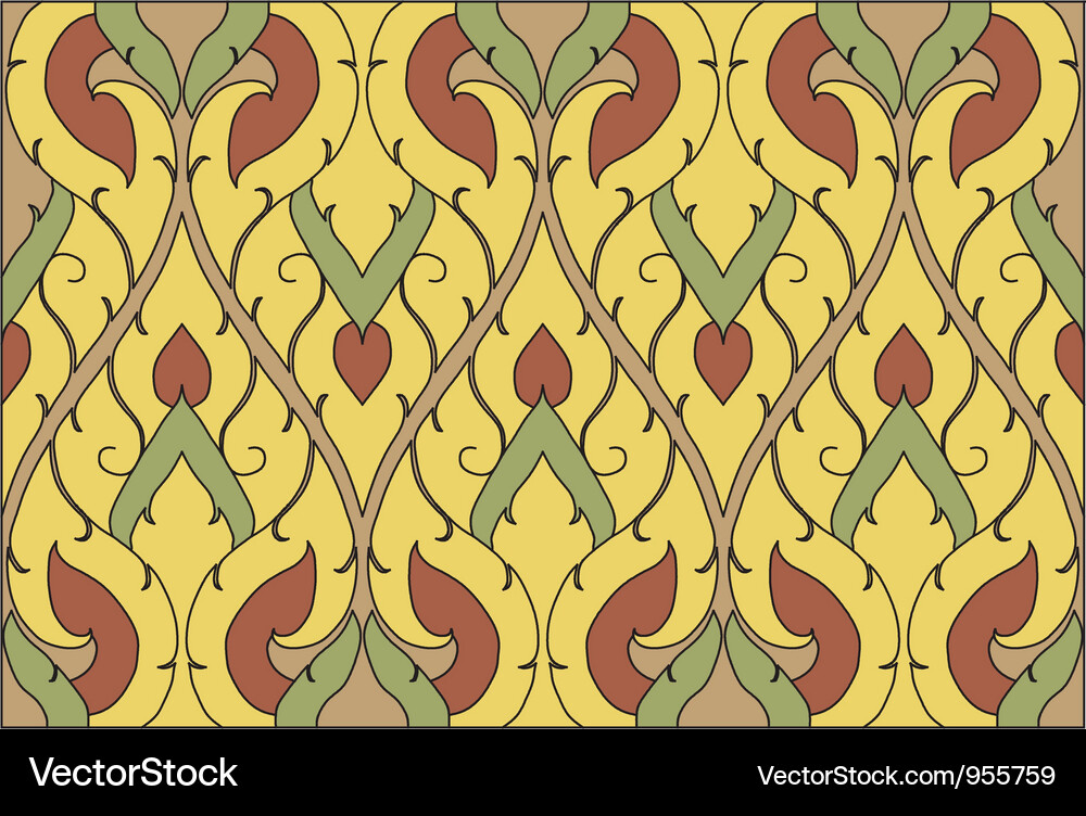 Thai Traditional Pattern Vector Image