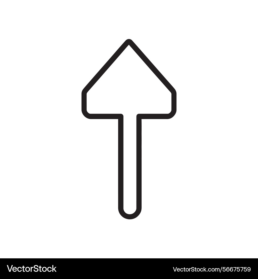 Up arrow outline icon shape with transparent Vector Image