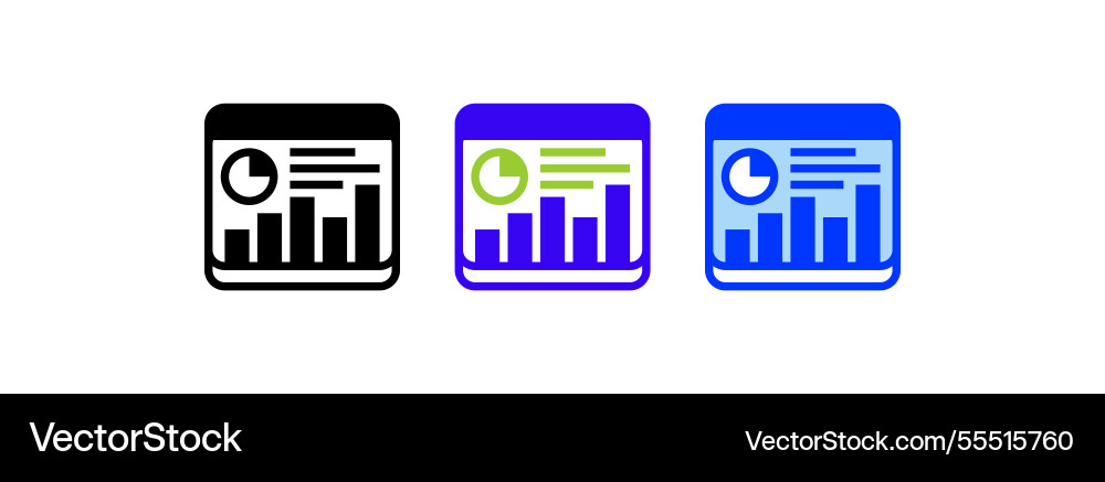 Analytics dashboard icon linear style sign Vector Image