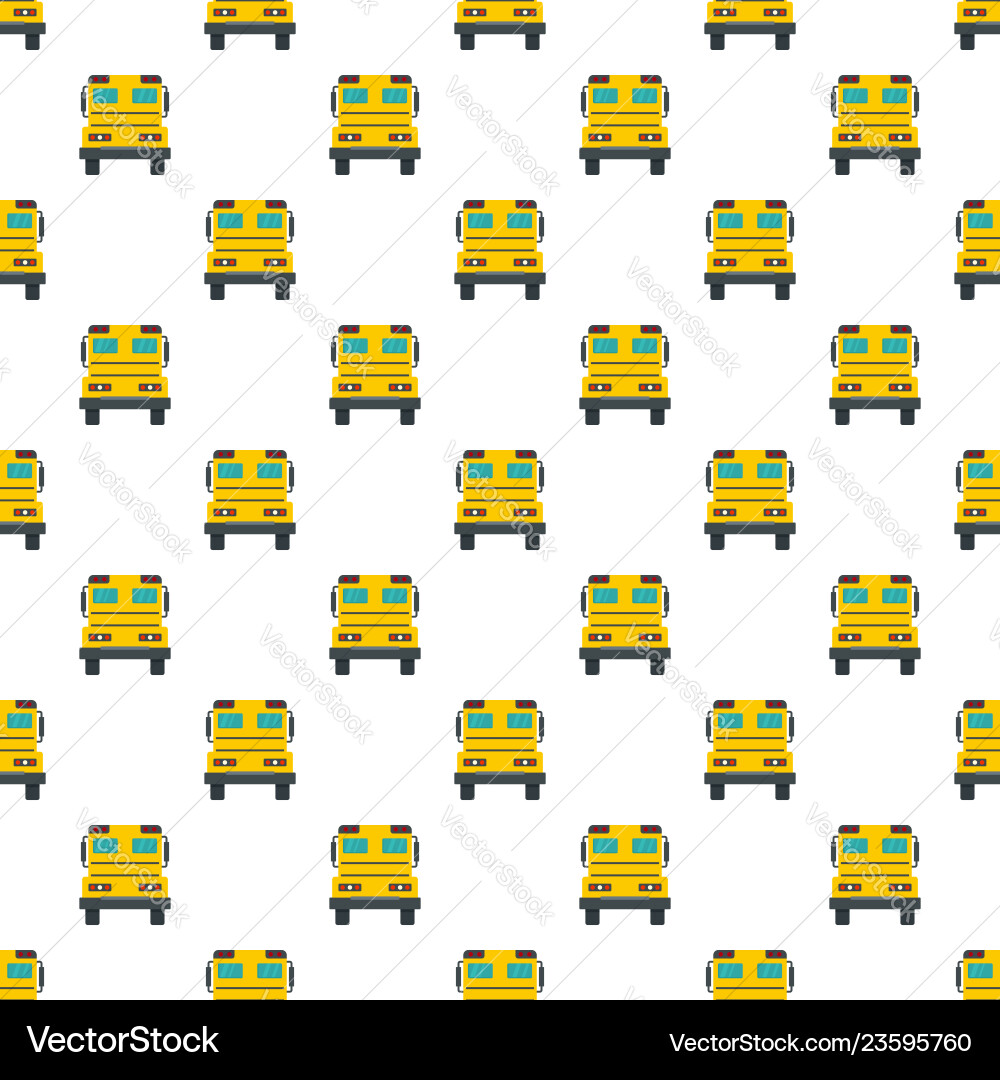 Back of school bus pattern seamless Back of school bus pattern seamless vector image
