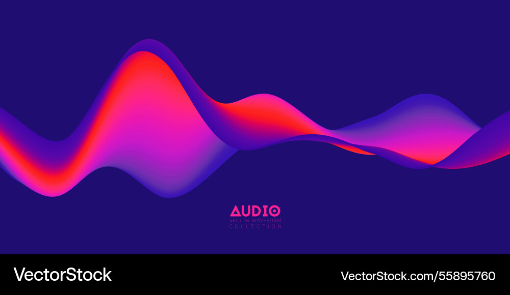 Gradient sound wave abstract background colorful Gradient sound wave abstract background colorful vector image
