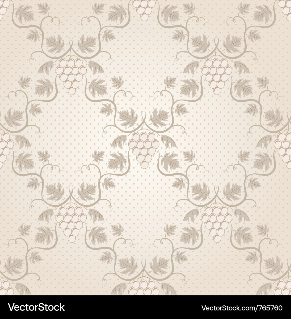 Seamless grape pattern vector image