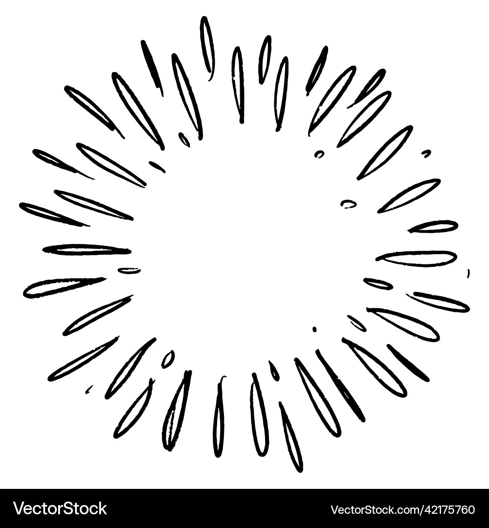 Starburst sunburst Hand gezogenes Designelement Starburst sunburst Hand gezogenes Designelement vektorbild